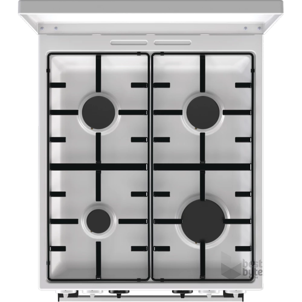 Gorenje K5341WH-B fehér, szabadonálló, gáz, kombinált, főzőzóna: 4, sütő:70L, grill, tűzhely