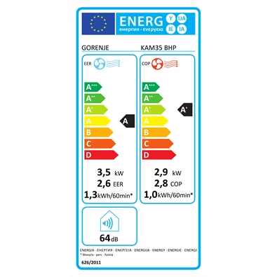 Gorenje KAM35 BHP 2,9/3,5kW hűtő-fűtő wifis mobil klíma