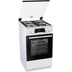 Gorenje KS5350WF fehér, szabadonálló, gáz, kombinált, főzőzóna: 4, sütő:70L, grill, tűzhely