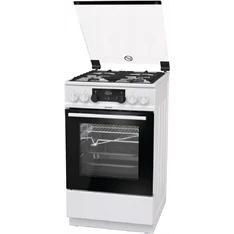 Gorenje KS5350WF fehér, szabadonálló, gáz, kombinált, főzőzóna: 4, sütő:70L, grill, tűzhely