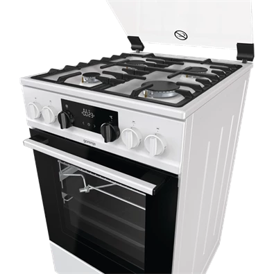 Gorenje KS5350WF fehér, szabadonálló, gáz, kombinált, főzőzóna: 4, sütő:70L, grill, tűzhely