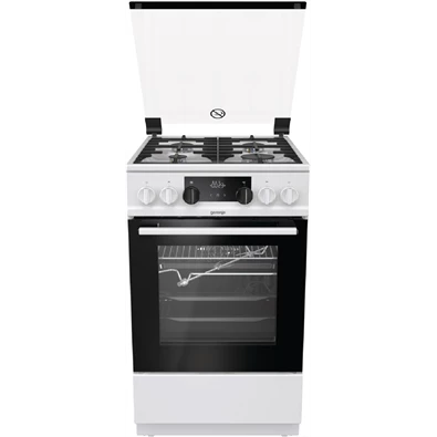 Gorenje KS5350WF fehér, szabadonálló, gáz, kombinált, főzőzóna: 4, sütő:70L, grill, tűzhely