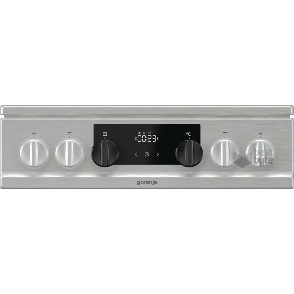 Gorenje KS5350XF inox, szabadonálló, gáz, kombinált, főzőzóna: 4, sütő:71L, grill, tűzhely