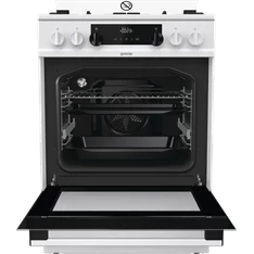 Gorenje KS6350WF fehér, szabadonálló, gáz, kombinált, főzőzóna: 4, sütő:71L, grill, tűzhely