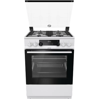 Gorenje KS6350WF fehér, szabadonálló, gáz, kombinált, főzőzóna: 4, sütő:71L, grill, tűzhely