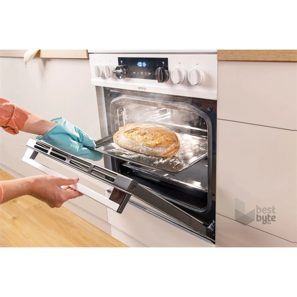 Gorenje KS6350WF fehér, szabadonálló, gáz, kombinált, főzőzóna: 4, sütő:71L, grill, tűzhely