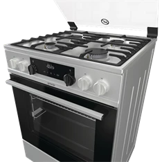 Gorenje KS6350XF inox, szabadonálló, gáz, kombinált, főzőzóna: 4, sütő:71L, grill, tűzhely