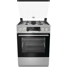 Gorenje KS6350XF inox, szabadonálló, gáz, kombinált, főzőzóna: 4, sütő:71L, grill, tűzhely