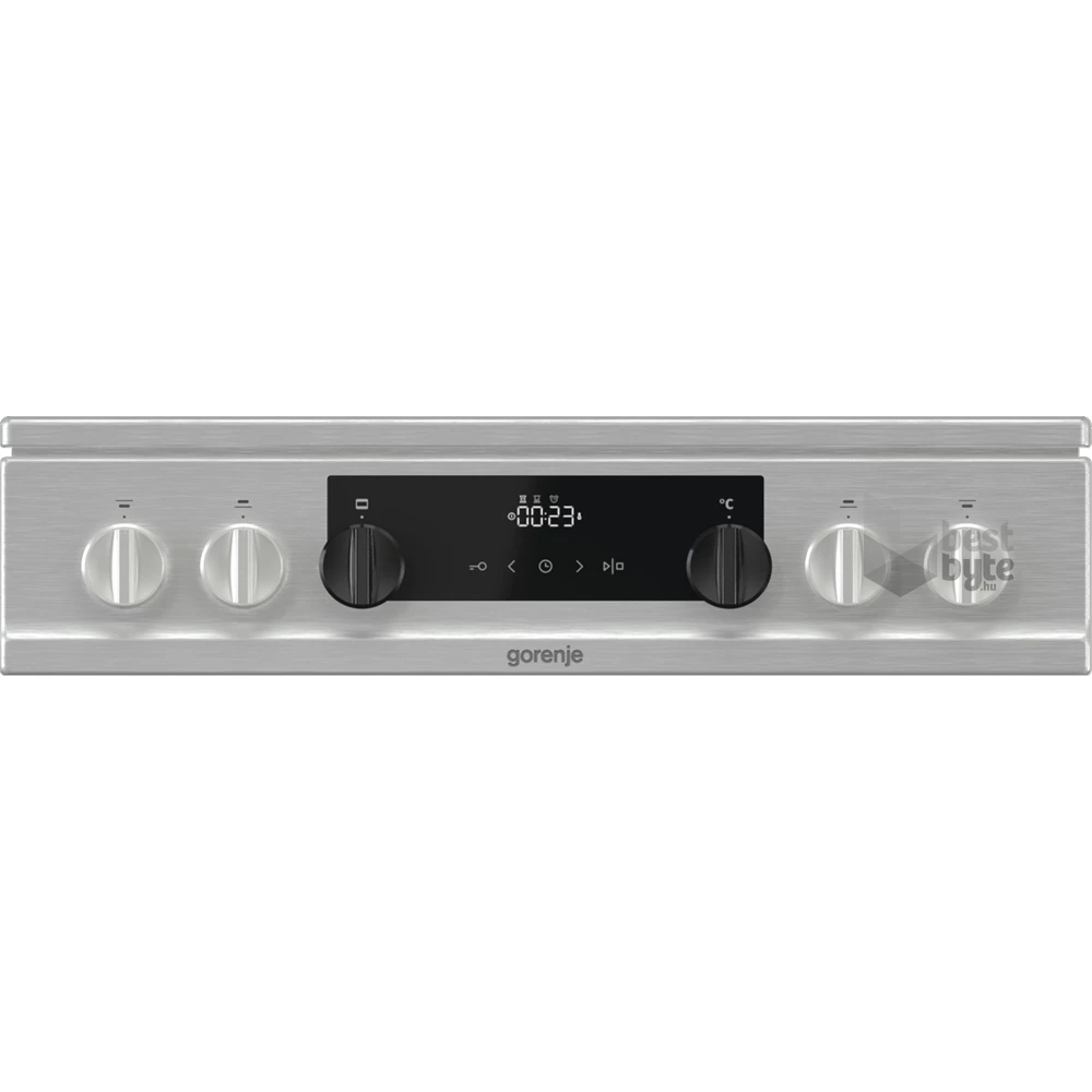 Gorenje KS6350XF inox, szabadonálló, gáz, kombinált, főzőzóna: 4, sütő:71L, grill, tűzhely