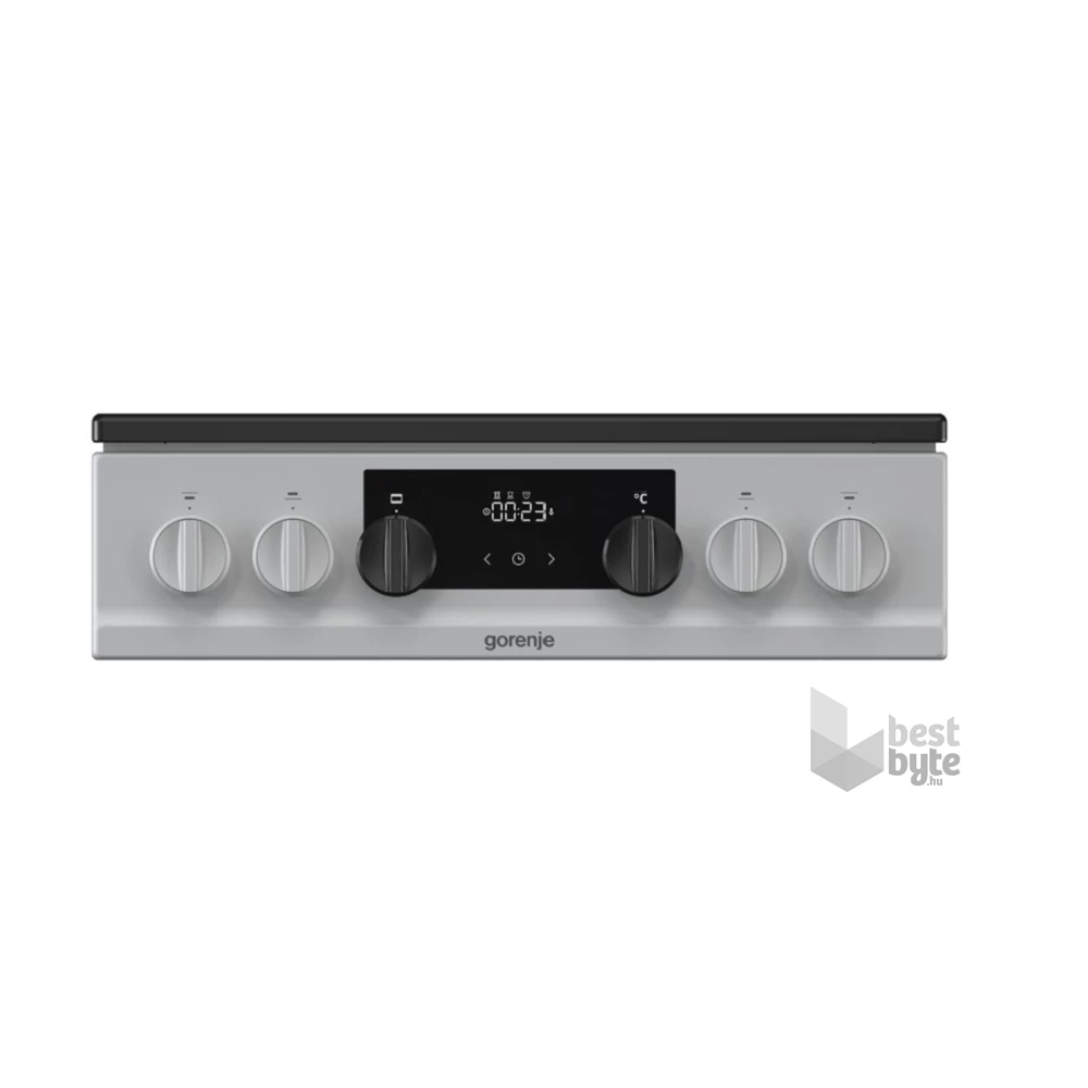 Gorenje K5341SH-B inox, szabadonálló, gáz, kombinált, főzőzóna: 4, sütő:70L, grill, tűzhely
