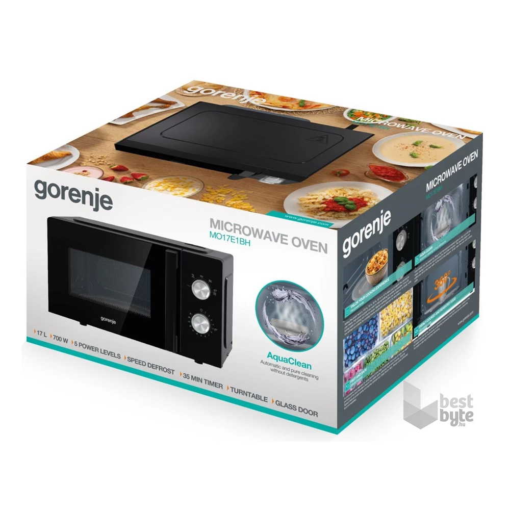 Gorenje MO17E1BH 700W 17L fekete mikrohullámú sütő