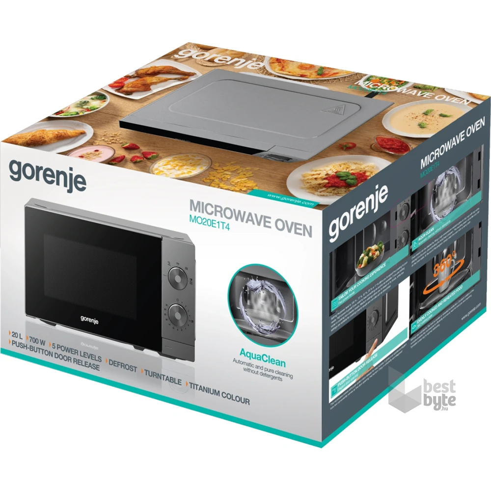 Gorenje MO20E1T4 700W 20L szürke mikrohullámú sütő