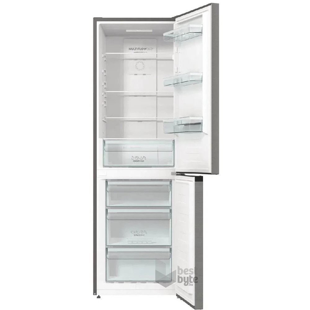 Gorenje N61EA2XL4 inox, alulfagyasztós, Hűtő:204L, Fagyasztó:96L, No frost Plus hűtőszekrény