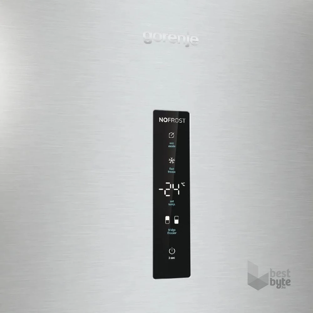 Gorenje N61EA2XL4 inox, alulfagyasztós, Hűtő:204L, Fagyasztó:96L, No frost Plus hűtőszekrény