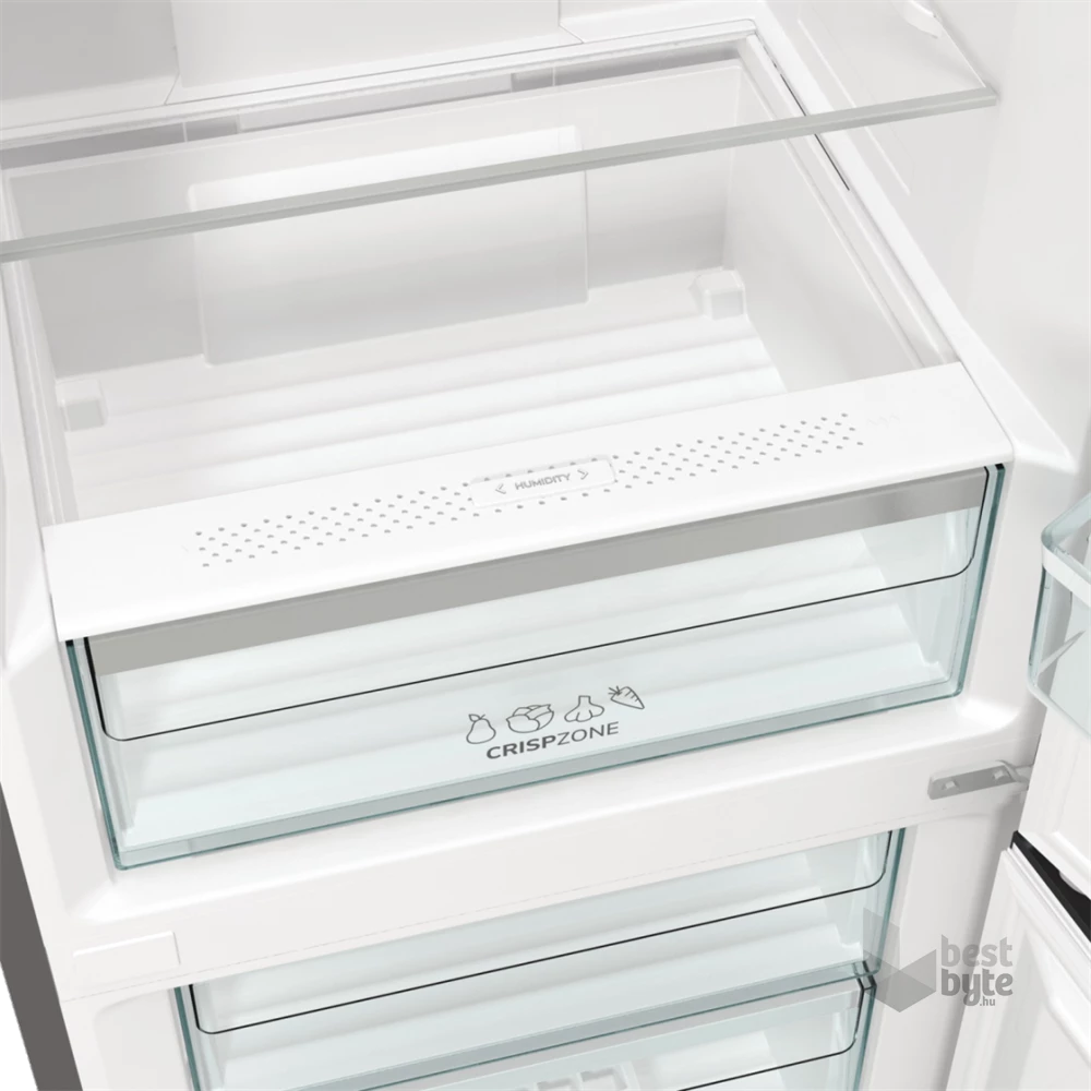 Gorenje N6A2XL4 inox, alulfagyasztós, Hűtő:204L, Fagyasztó:96L, No frost Plus hűtőszekrény