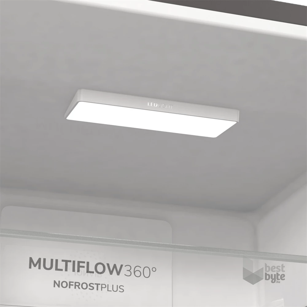 Gorenje N6A2XL4 inox, alulfagyasztós, Hűtő:204L, Fagyasztó:96L, No frost Plus hűtőszekrény