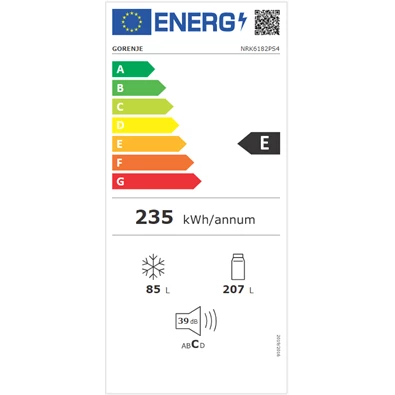 Gorenje NRK6182PS4 alulfagyasztós hűtőszekrény