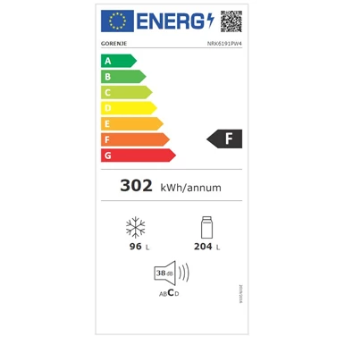 Gorenje NRK6191PW4 alulfagyasztós hűtőszekrény