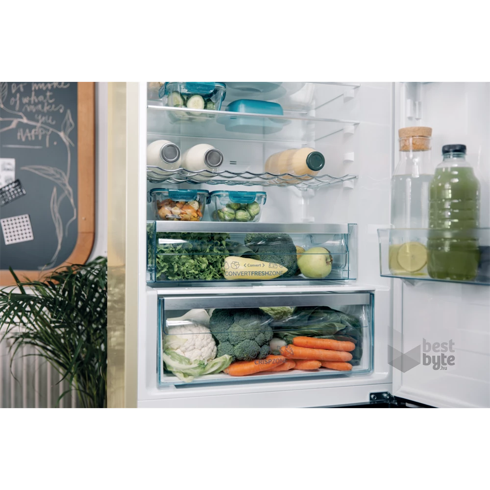 Gorenje NRK6192AC4 bézs, alulfagyasztós, Hűtő:204L, Fagyasztó:96L, No frost Plus hűtőszekrény
