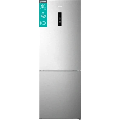Gorenje NRK720EAXL4 szürke, alulfagyasztós, Hűtő:345L, Fagyasztó:150L, hűtőszekrény