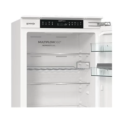 Gorenje NRKI517E62WF fehér, alulfagyasztós, beépíthető, Hűtő:176L, Fagyasztó:76L, No frost hűtőszekrény
