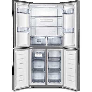 Gorenje NRM8181MX Multi Door szürke, Side-by-Side, Hűtő:256L, Fagyasztó:149L, No frost hűtőszekrény