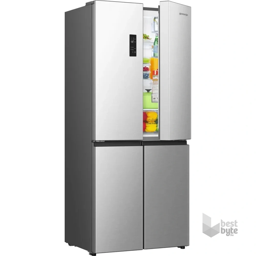 Gorenje NRM819E61X szürke, multidoor, Hűtő:311L, Fagyasztó:149L, No Frost Plus, hűtőszekrény