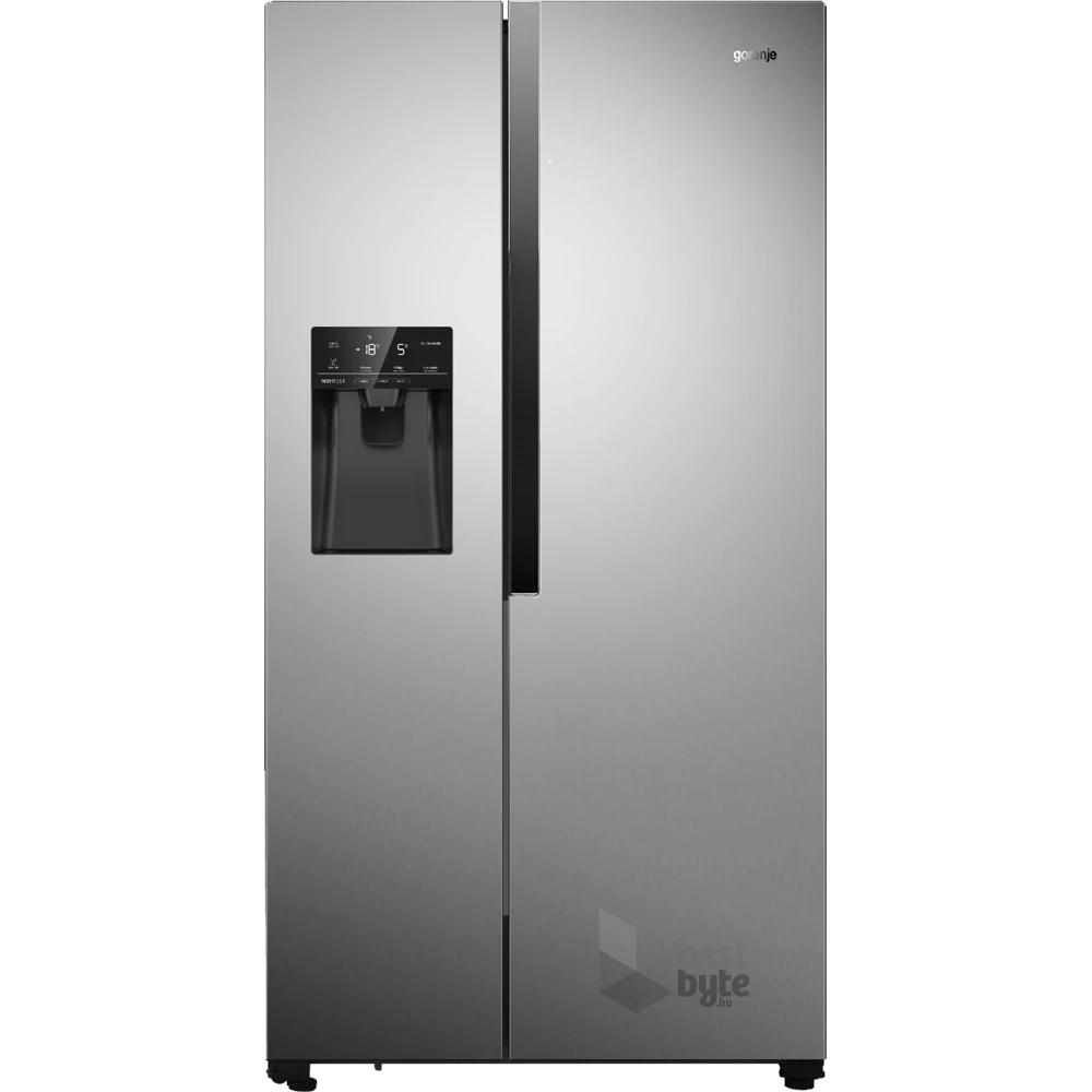 Gorenje NRS9181VX szürke, Side-by-Side, Hűtő:371L, Fagyasztó:185L, No frost Plus hűtőszekrény