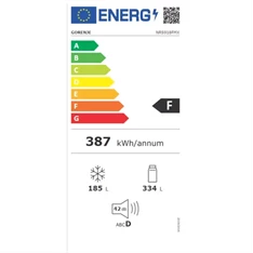Gorenje NRS918FMX szürke, Side-by-Side, Hűtő:334L, Fagyasztó:185L, No frost Plus hűtőszekrény