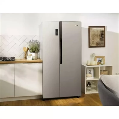 Gorenje NRS918FMX szürke, Side-by-Side, Hűtő:334L, Fagyasztó:185L, No frost Plus hűtőszekrény
