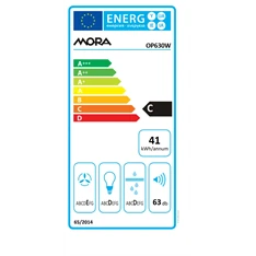 Mora OP630W fehér, hagyományos, méret:60cm, zajszint 63dB, páraelszívó