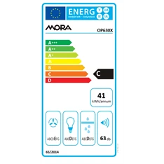 Mora OP630X ezüst, hagyományos, méret:60cm, zajszint:63dB, páraelszívó