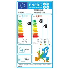 Gorenje Pandora 2,6KW split klíma csepptálca fűtéssel, beépített WIFI PANDORA26 KG