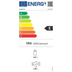Gorenje R4142PW fehér, egyajtós, Hűtő:242L, hűtőszekrény