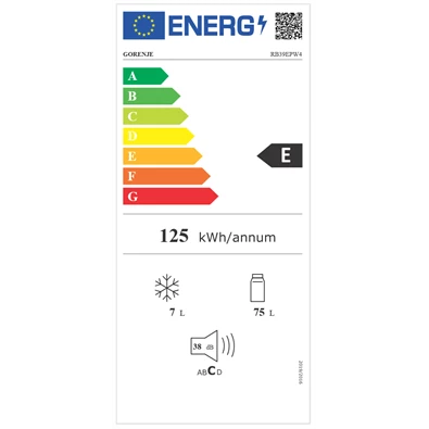 Gorenje RB39EPW4 egyajtós hűtőszekrény