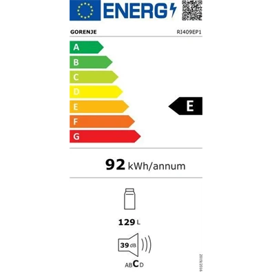 Gorenje RI409EP1 fehér, beépíthető, Hűtő:129L, hűtőszekrény