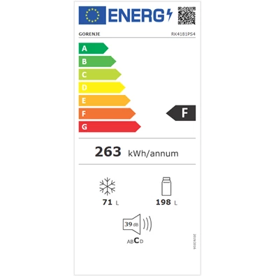 Gorenje RK4181PS4 inox alulfagyasztós hűtőszekrény