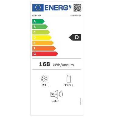 Gorenje RK418DPS4 szürke alulfagyasztós hűtőszekrény