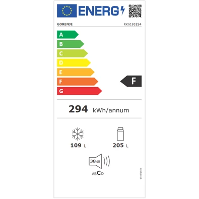 Gorenje RK6191ES4 inox alulfagyasztós hűtőszekrény