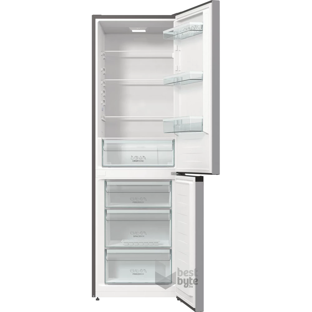 Gorenje RK6192ES4 fémszürke, alulfagyasztós, Hűtő:208L, Fagyasztó:112L, hűtőszekrény