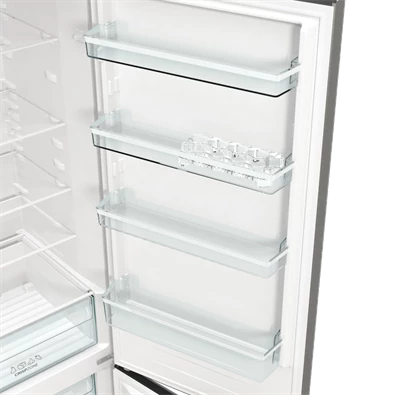 Gorenje RK6202ES4 inox, alulfagyasztós, Hűtő:239L, Fagyasztó:110L, FrostLess hűtőszekrény