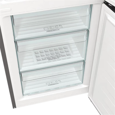 Gorenje RK6202ES4 inox, alulfagyasztós, Hűtő:239L, Fagyasztó:110L, FrostLess hűtőszekrény