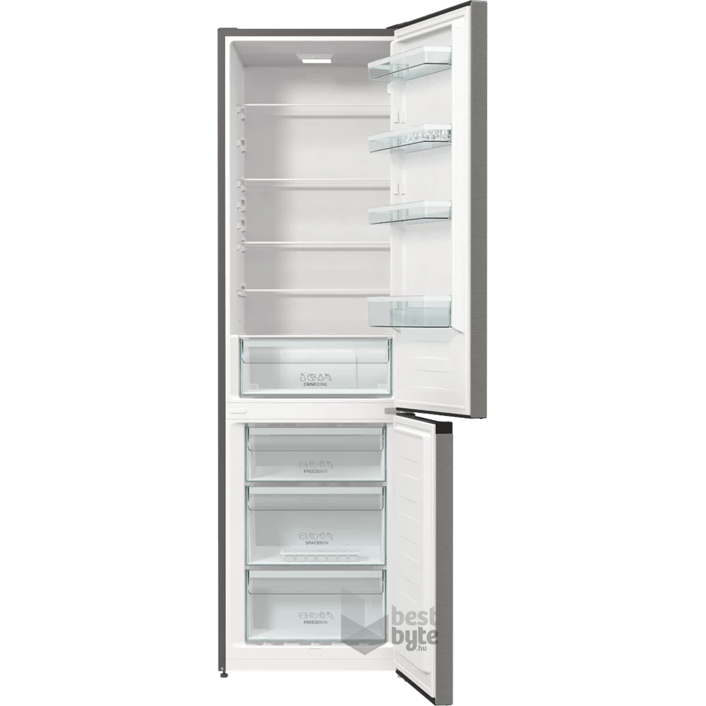 Gorenje RK6202ES4 inox, alulfagyasztós, Hűtő:239L, Fagyasztó:110L, FrostLess hűtőszekrény