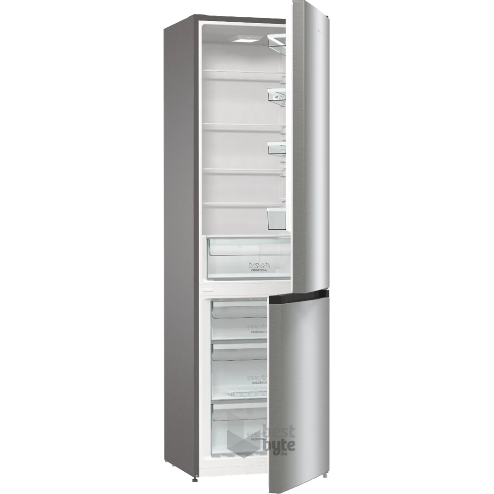 Gorenje RK6202ES4 inox, alulfagyasztós, Hűtő:239L, Fagyasztó:110L, FrostLess hűtőszekrény