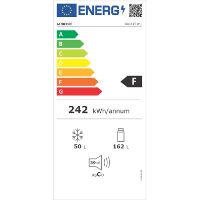 Gorenje RKI4151P1 beépíthető alulfagyasztós hűtőszekrény