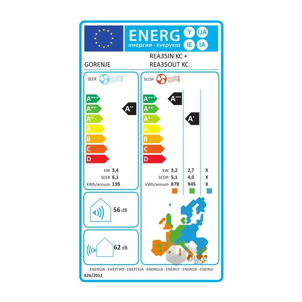 Gorenje Rea 3,5KW split klíma beépített WIFI REA35 KC