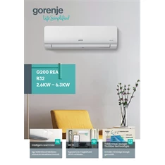 Gorenje Rea 5,3KW split klíma csepptálca fűtéssel, beépített WIFI REA53 KC