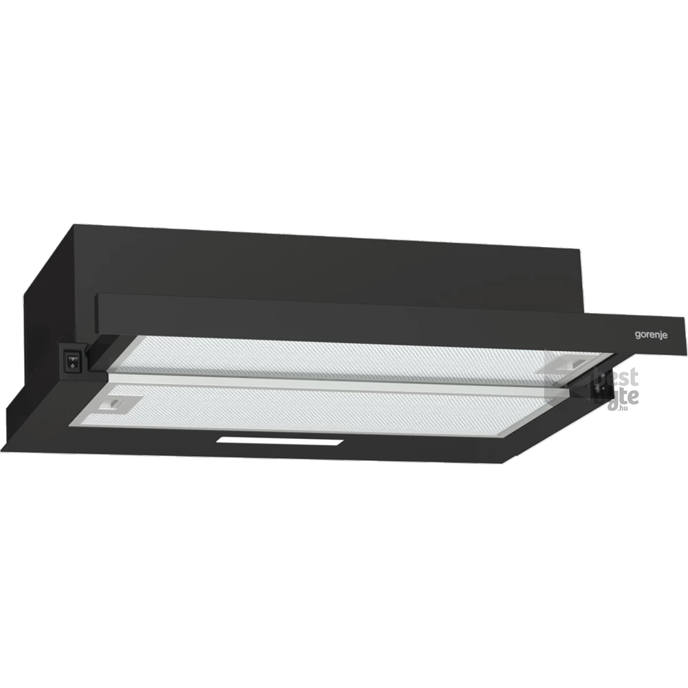 Gorenje TH60E3B fekete, szabadonálló, hagyományos, méret:60 cm, teleszkópos, zajszint:67 dB, páraelszívó