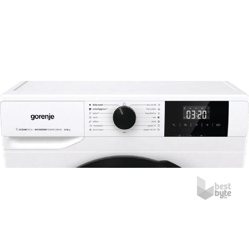 Gorenje W1NGPI61SBS fehér, elöltöltős, max.1000ford., 6 kg, mosógép