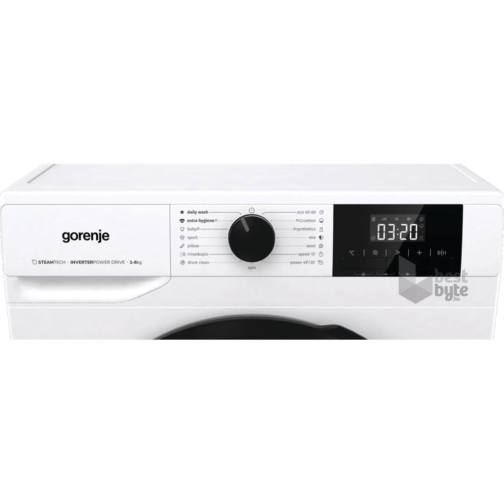Gorenje W1NGPI61SBS fehér, elöltöltős, max.1000ford., 6 kg, mosógép